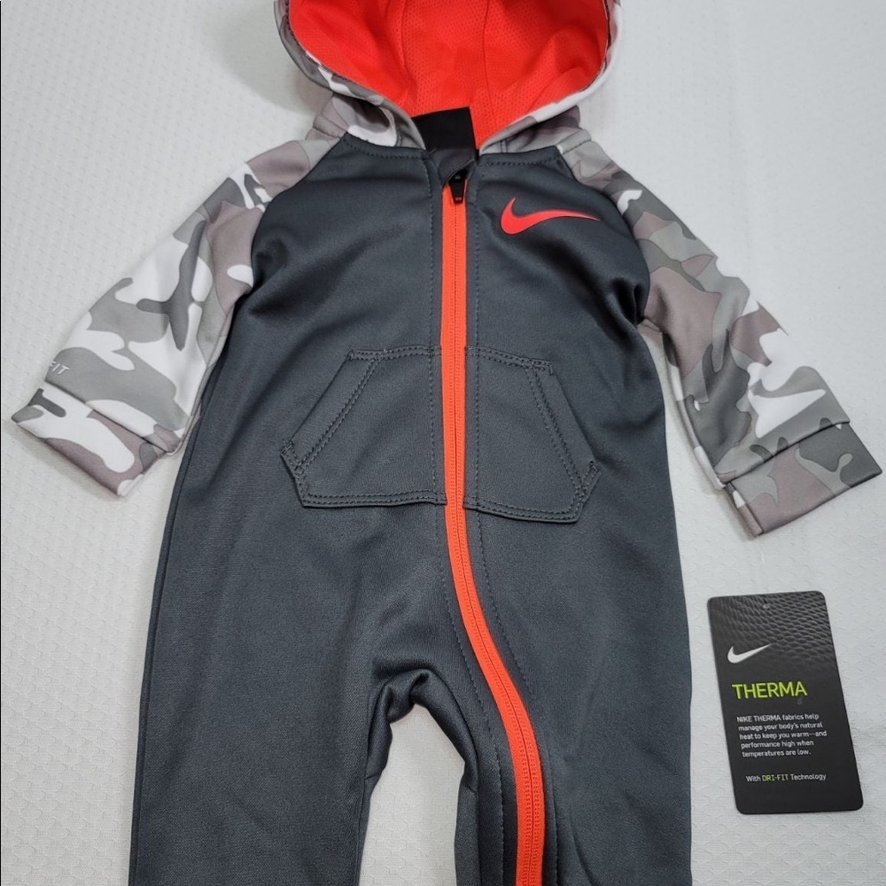 6m Nike Infant Boys' Therma Camo Full-Zip Coveralls